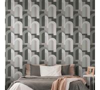 As Creation Bricoflor Non-Woven Wallpaper, Retro Wallpaper In Grey - 10,05 X 0,53 M
