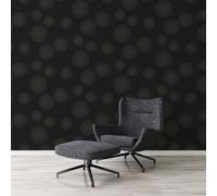 As Creation Bricoflor Non-Woven Wallpaper, Spotty & Polka Dot Wallpaper In Black, Anthracite, Silver - 10,05 X 0,53 M