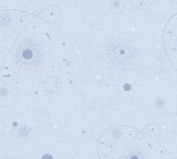 As Creation Bricoflor Non-Woven Wallpaper, Star Wallpaper In Blue, Pastell - 10,05 X 0,53 M