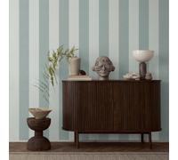 As Creation Bricoflor Non-Woven Wallpaper, Striped Wallpaper In Green - 10,05 X 0,53 M