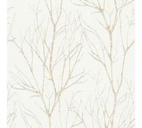 As Creation Bricoflor Off White With Beige Branches Wallpaper Off White & Beige Tree Design 10.05 X 0.53 M