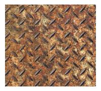 As Creation Bricoflor Old Rust Metal Diamond Plate Industrial Effect Wallpaper Self Adhesive Wallpaper Panel 2.50 X 0.35 M