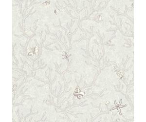 As Creation Bricoflor Purple And Cream Metallic Wallpaper For Hallway With Tree Detail Cream And Purple Metallic Wallpaper 10.05 X 0.70 M