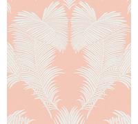As Creation Bricoflor Salmon Pink Tropical Wallpaper With Silver Grey Palm Tree Exotic 10.05 X 0.53 M