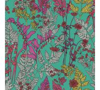 As Creation Bricoflor Statement Wallpaper With Floral Print Floral Wallpaper In Turquoise, Pink, Purple And Red 10.05 X 0.53 M