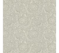 As Creation Bricoflor Taupe Metallic Baroque Effect Flower Wallpaper Non-Woven Vinyl Scrubbable And Strippable Wallpaper 10.05 X 0.70 M