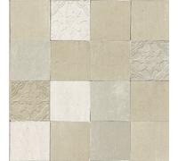 As Creation Bricoflor Textured Effect Tile Effect Wallpaper In Cream, Grey Washable Modern Non-Woven Wallpaper 10.05 X 0.53 M