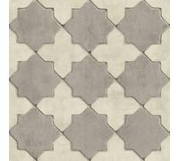 As Creation Bricoflor Tile Effect Modern Wallpaper Stylish Cream Beige Geometric Design Wallpaper 10.05 X 0.53 M