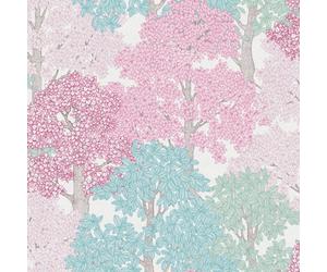 As Creation Bricoflor Tree Wallpaper With Shades Of Pink And Blue Floral Wallpaper Bright Unique 10.05 X 0.53 M
