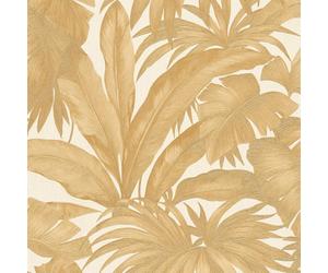 As Creation Bricoflor Tropical Wallpaper Brown Leaf Wallpaper With Banana And Palm Forest Wallpaper In Vintage Style 10.05 X 0.70 M