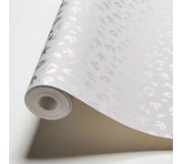 As Creation Bricoflor Wallpaper In Beige And Silver Vinyl Patterned Wallpaper With Lettering Modern Cheetah Look Wallpaper 10.05 X 0.53 M