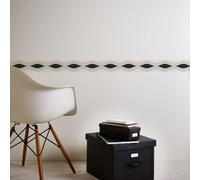 As Creation Bricoflor White Black Geometric Modern Graphic Retro Wallpaper Border 5.00 X 0.05 M