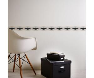 As Creation Bricoflor White Black Geometric Modern Graphic Retro Wallpaper Border 5.00 X 0.05 M