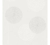 As Creation Bricoflor White Circle Wallpaper Non Woven Wall Coverings Glue And Stick Wallpaper 10.05 X 0.53 M