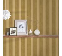 As Creation Bricoflor Yellow And Gold Striped Wallpaper Strippable And Scrubbable Non-Woven Vinyl Wallpaper 10.05 X 0.70 M