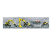As Creation Bricoflor Yellow Excavator Zone Digging Wallpaper Border Construction 5.00 X 0.13 M