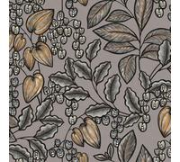 As Creation Brown Toned Wallpaper Leaf And Flower Design Wallpaper In Earthy Brown Tones , Graphic Non-Woven Wallpaper