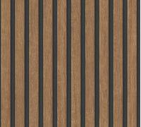AS Creation Colourful World Wood Slat Effect Brown Black Wallpaper 391098