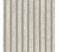 As Creation Colourful World Wood Slat Effect Pale Grey Wallpaper 391095