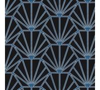 As Creation Conpart Art Deco Hexagonal Pattern Wallpaper Blue White Paste The Wall Vinyl