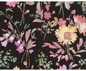 As Creation Cosmoliving Painted Flower Floral Paradise Black Wallpaper 790612