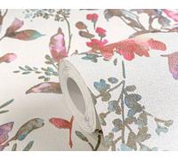 Cosmoliving By Cosmopolitan Petal Poetry Metallic Floral Pink Non Woven Wallpaper Pink