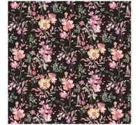 As Creation Cosmoliving Painted Flower Floral Paradise Black Wallpaper 790612