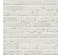 As Creation Cream Brick Wallpaper With Offset Match And Vintage Style, White Brick Wallpaper Wallpaper