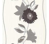 As Creation Cream Taupe Flower Patterned Wallpaper, Paste The Wall Non-Woven Vinyl Wallpaper, Ideal For Living Room, Office, Bar And Bedroom