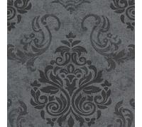 As Creation Damask Wallpaper Black And Grey Vintage Antique Baroque Floral Vinyl Wallpaper Ideal For Bedroom And Livng Room