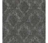 As Creation Dark Baroque Vintage Design Wallpaper, Traditional Style Patterned Damask Wallpaper In Black Grey, Ideal For Feature Wall