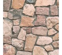 As Creation Dekora Brown, Cream & Grey Stone Effect Textured Wallpaper