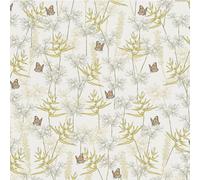 AS Creation Drawn into Nature White Wallpaper Butterflies Floral Flowers