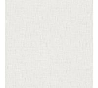As Creation Fabric Textured Effect Modern Plain Wallpaper In White, Non-Woven Washable Strippable Vinyl Wallpaper