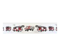 AS Creation Fire Truck Red White Wallpaper Border Helicopter Textured Kids Room