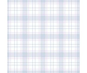 As Creation Flannel Style Wallpaper In Baby Pink And Blue Tones, Plaid Wallpaper In Blue Pink White