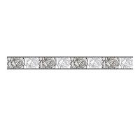 As Creation Floral Wallpaper Border In Black And White, Monochrome Flower Wallpaper Border, Wallpaper Border In Black And White