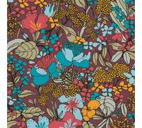 As Creation Floral Wallpaper, Purple Wallpaper With Floral Design, Dark Wallpaper With Colourful Flowers Ideal For Kitchen And Living Room