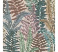 Non-woven wallpaper jungle ferns watercolor look grey colored 39347-1 (3,36£/1qm