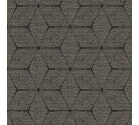 As Creation Geometric Floral Geo Diamonds Metallic Black Gold Wallpaper 39091-2