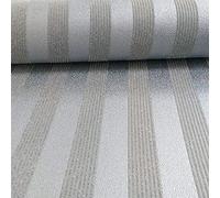 As Creation Glitter Stripe Silver/charcoal Wallpaper - 273260