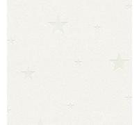 AS Creation Glow In The Dark Stars Textured Wallpaper in White AS Creation White