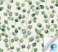 Livingwalls Wallpaper DESIGNDROP - precovered Floral Non-Woven Wallpaper in White, Green - 10,05m x 0,53m - Floral Wallpaper with Leaf Tendril for Living Room - 784541