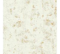 A.S. Création 230775 Vintage Wallpaper Blooming Non-Woven Wallpaper White Gold Made in Germany by Livingwalls,White, Gold,10.05 m x 0.53 m