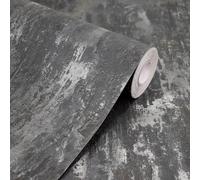 As Creation Industrial Loft Distressed Metallic Texture Plaster Wallpaper