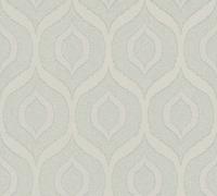 As Creation Jewel Retro Ogee Geometric Wallpaper Metallic Glitter Geo Vinyl Rolll Light Grey Silver 36873-3
