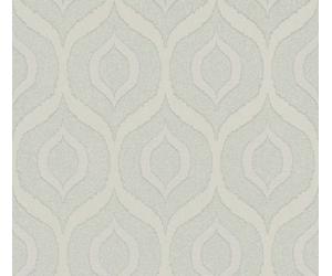 As Creation Jewel Retro Ogee Geometric Wallpaper Metallic Glitter Geo Vinyl Rolll Light Grey Silver 36873-3