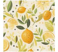 As Creation Lemon Tree Wallpaper Textured Paste The Wall Vinyl Floral Yellow Green White