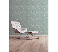 As Creation Life Leaf Blue Non Woven Wallpaper One Colour