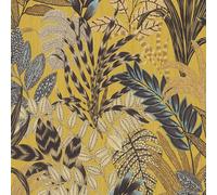 As Creation Living Walls Jungle Brown Multicolour Yellow Floral Wallpaper 378601